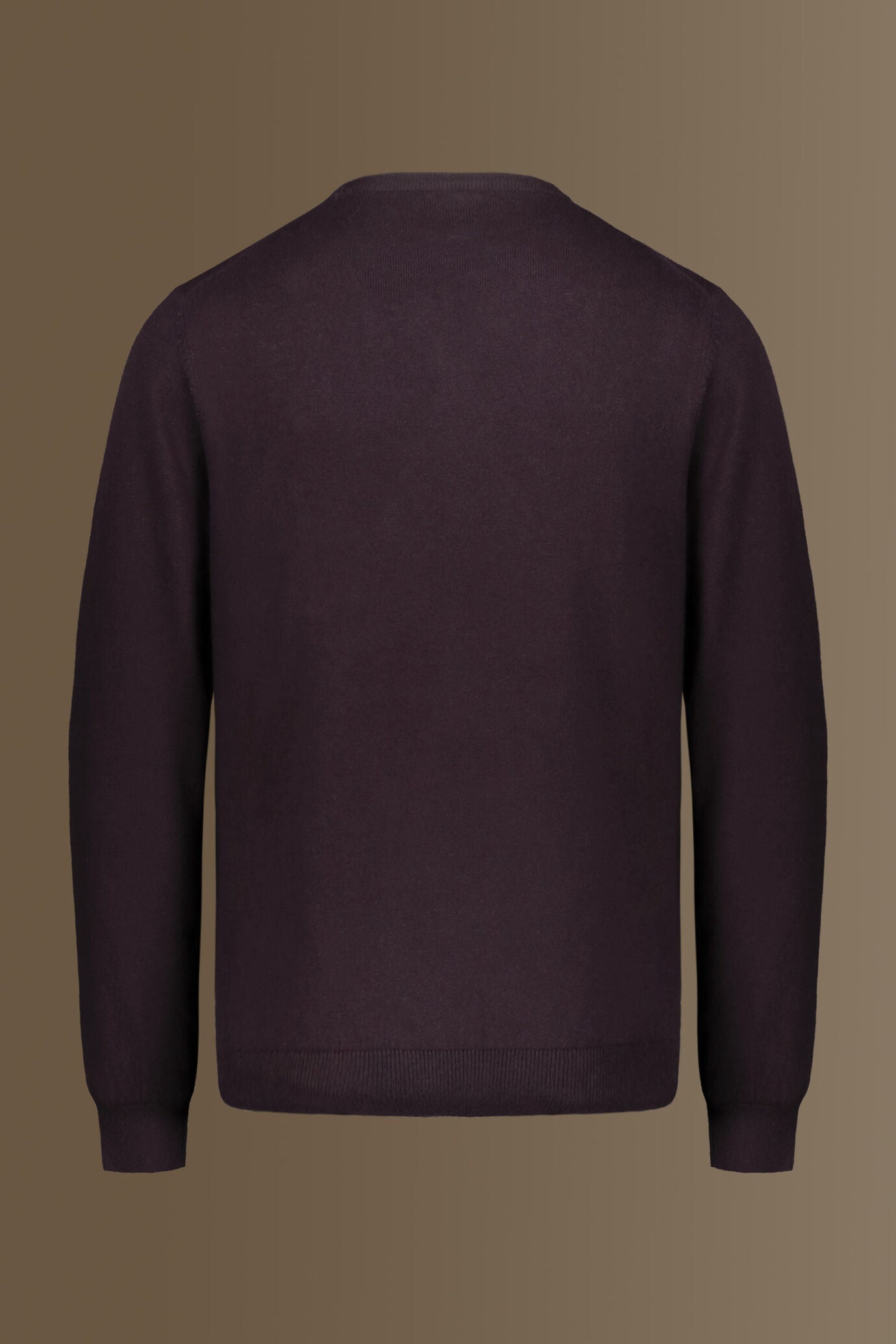Round neck sweater in cotton- wool blend