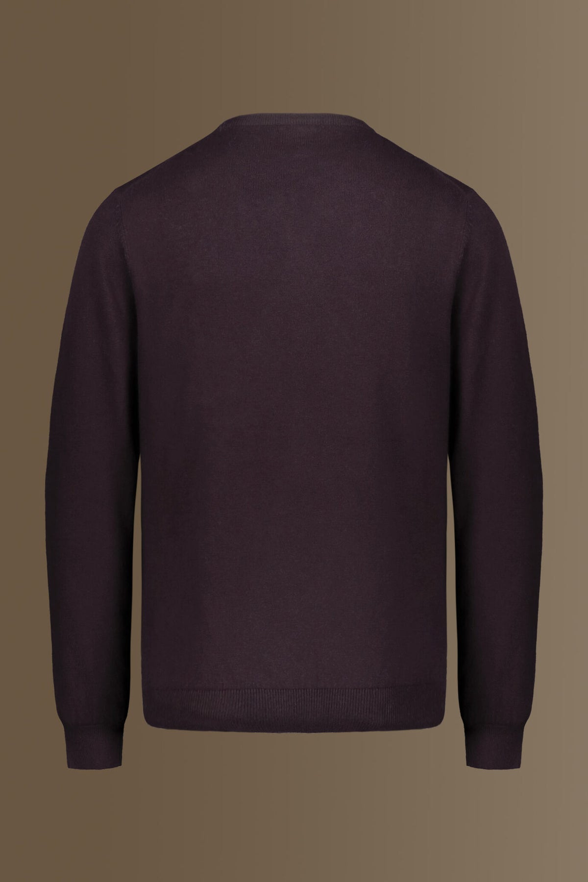 Round neck sweater in cotton- wool blend