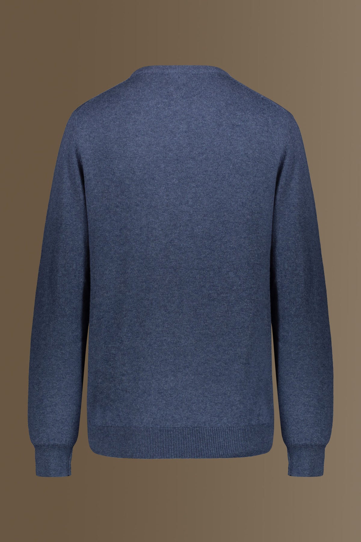 Round neck sweater in cotton- wool blend