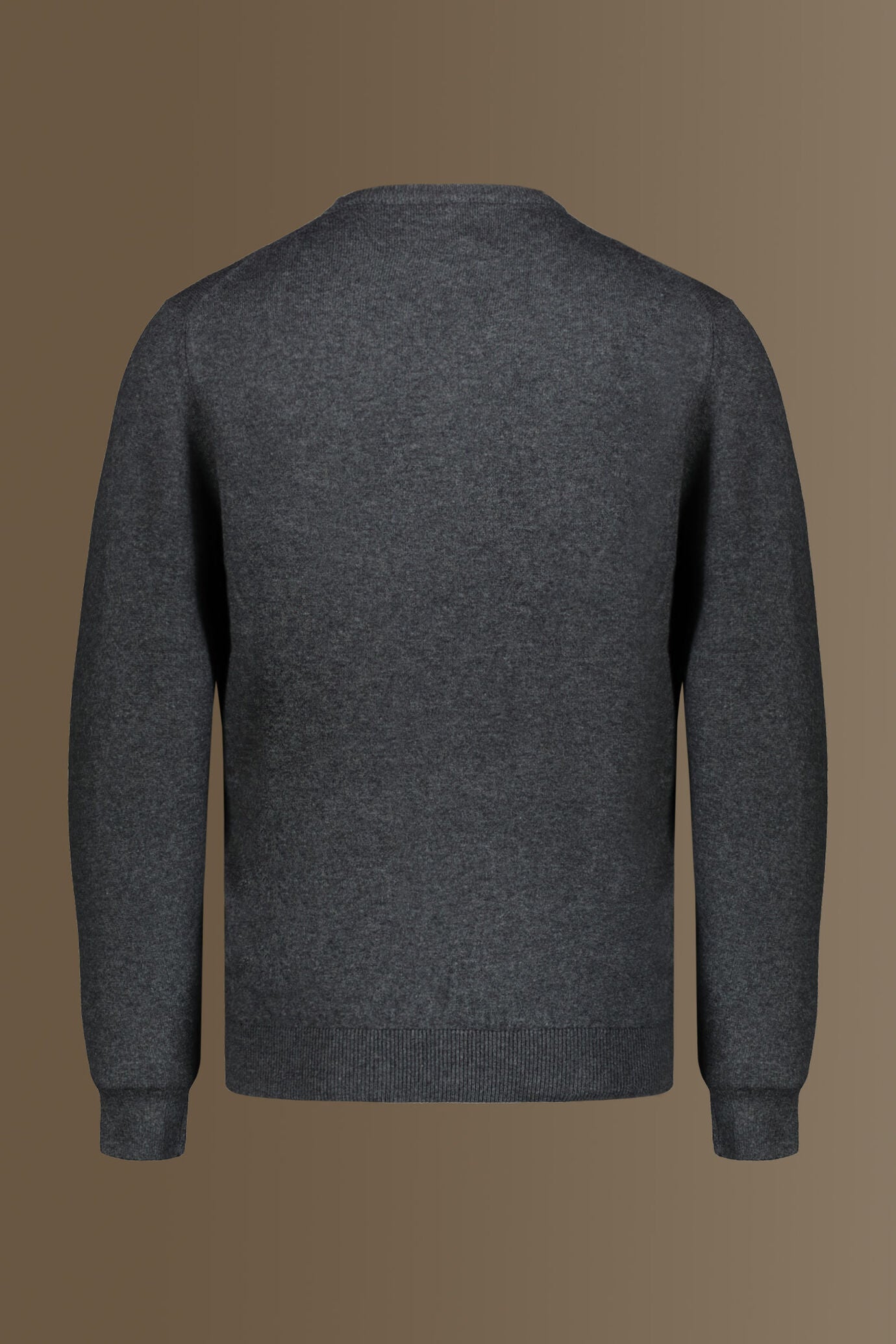 Round neck sweater in cotton- wool blend