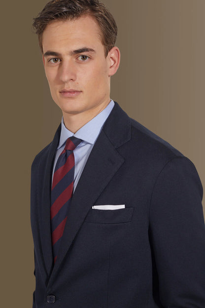 Single breasted suit flat trousers jersey fabric