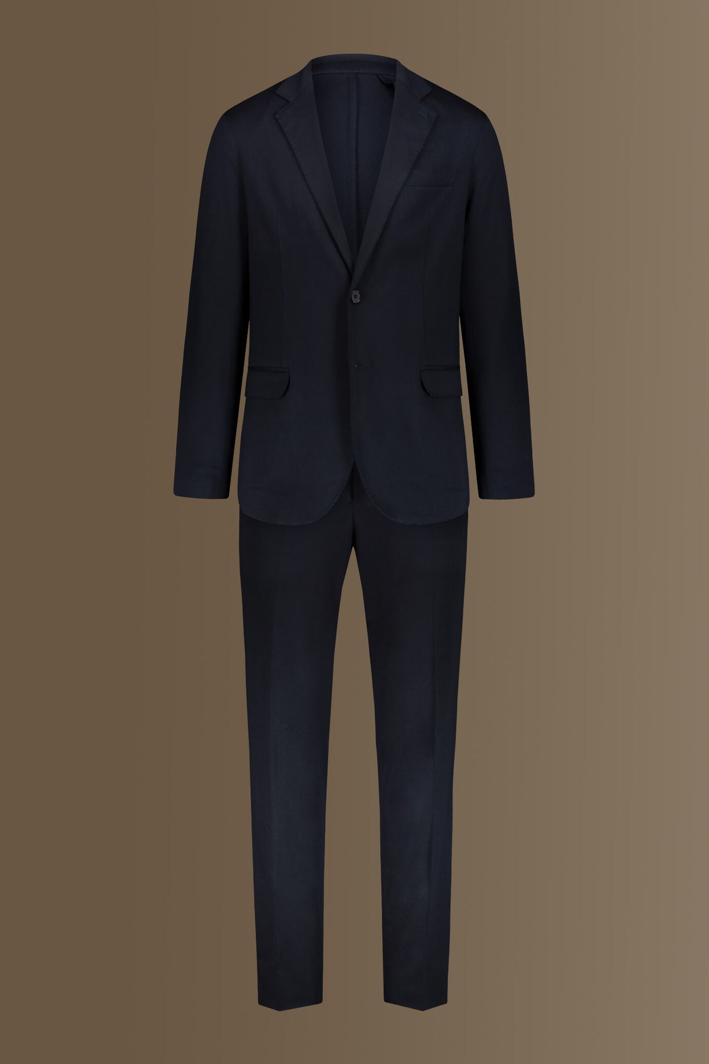 Single breasted suit flat trousers jersey fabric