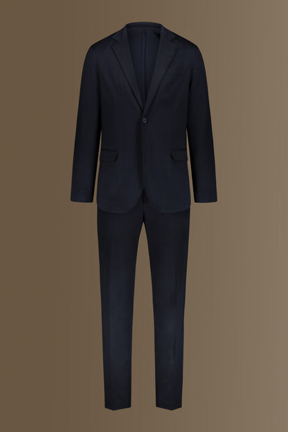 Single breasted suit flat trousers jersey fabric