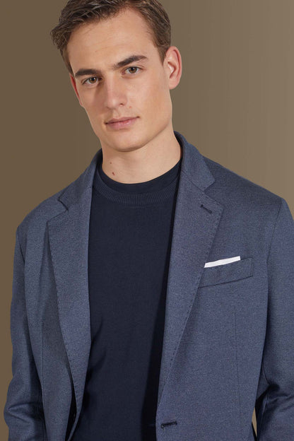 Single breasted suit flat trousers jersey fabric