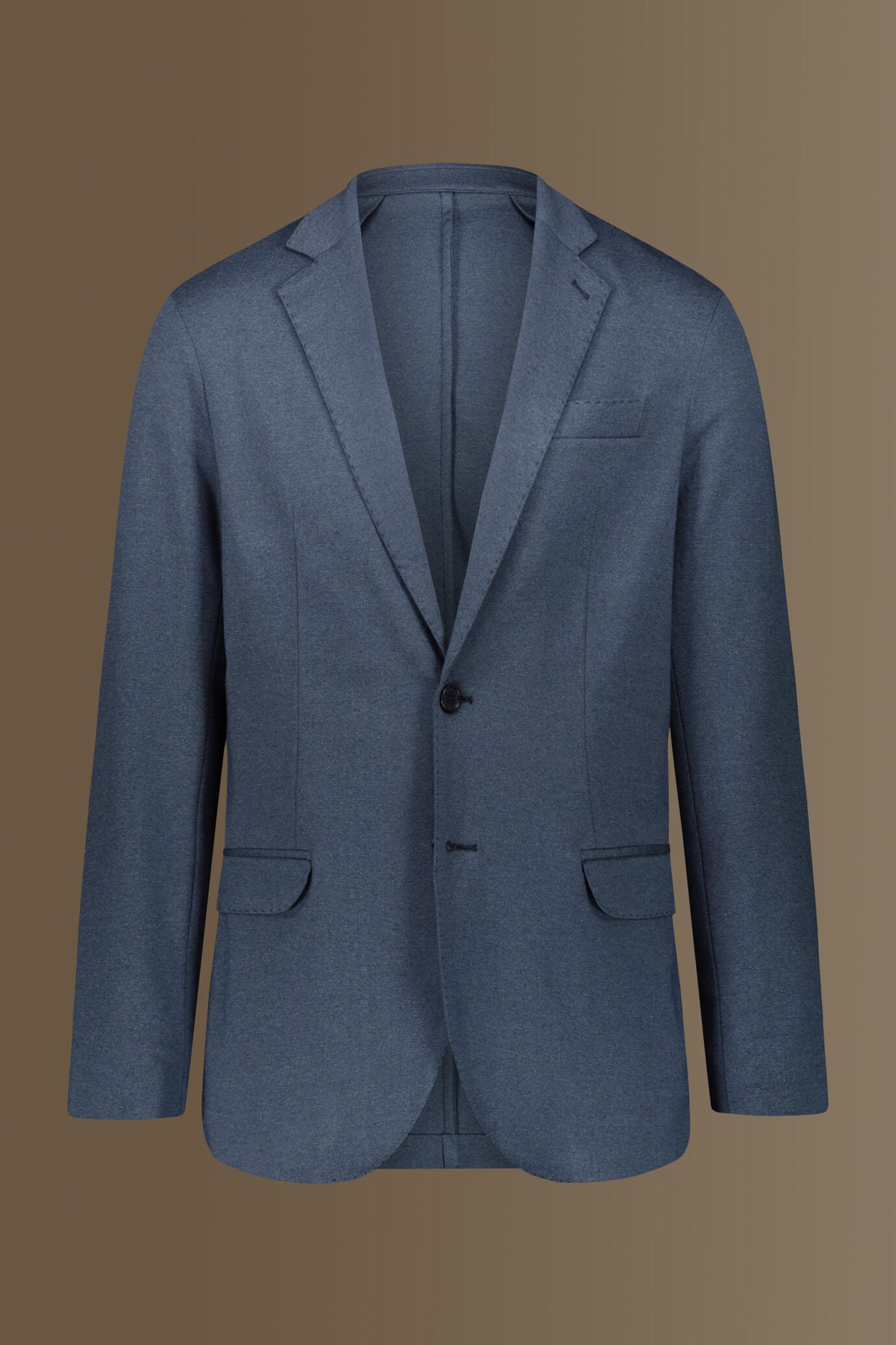 Single breasted suit flat trousers jersey fabric