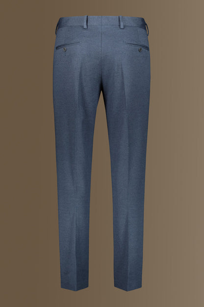 Single breasted suit flat trousers jersey fabric