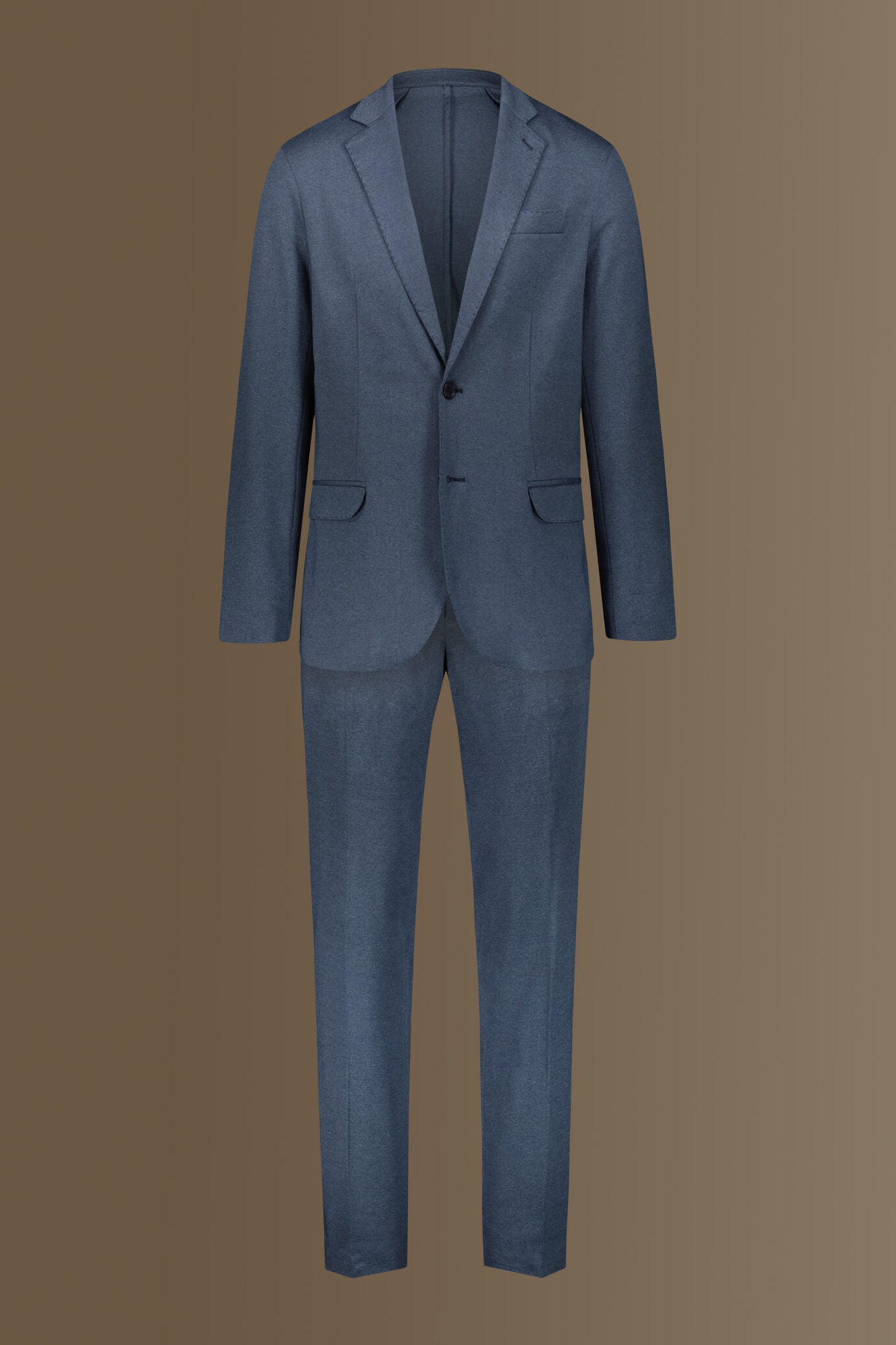 Single breasted suit flat trousers jersey fabric