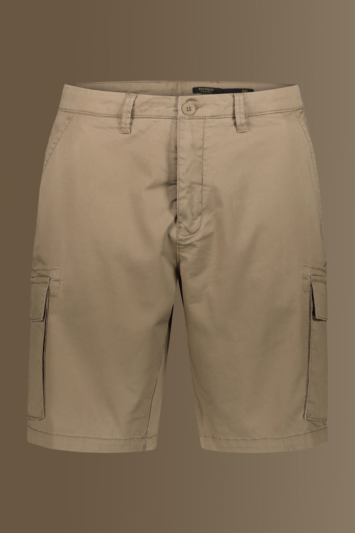 Cargo bermuda twill stretch construction