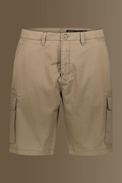 Cargo bermuda twill stretch construction