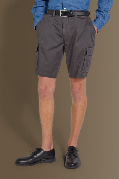 Cargo bermuda twill stretch construction