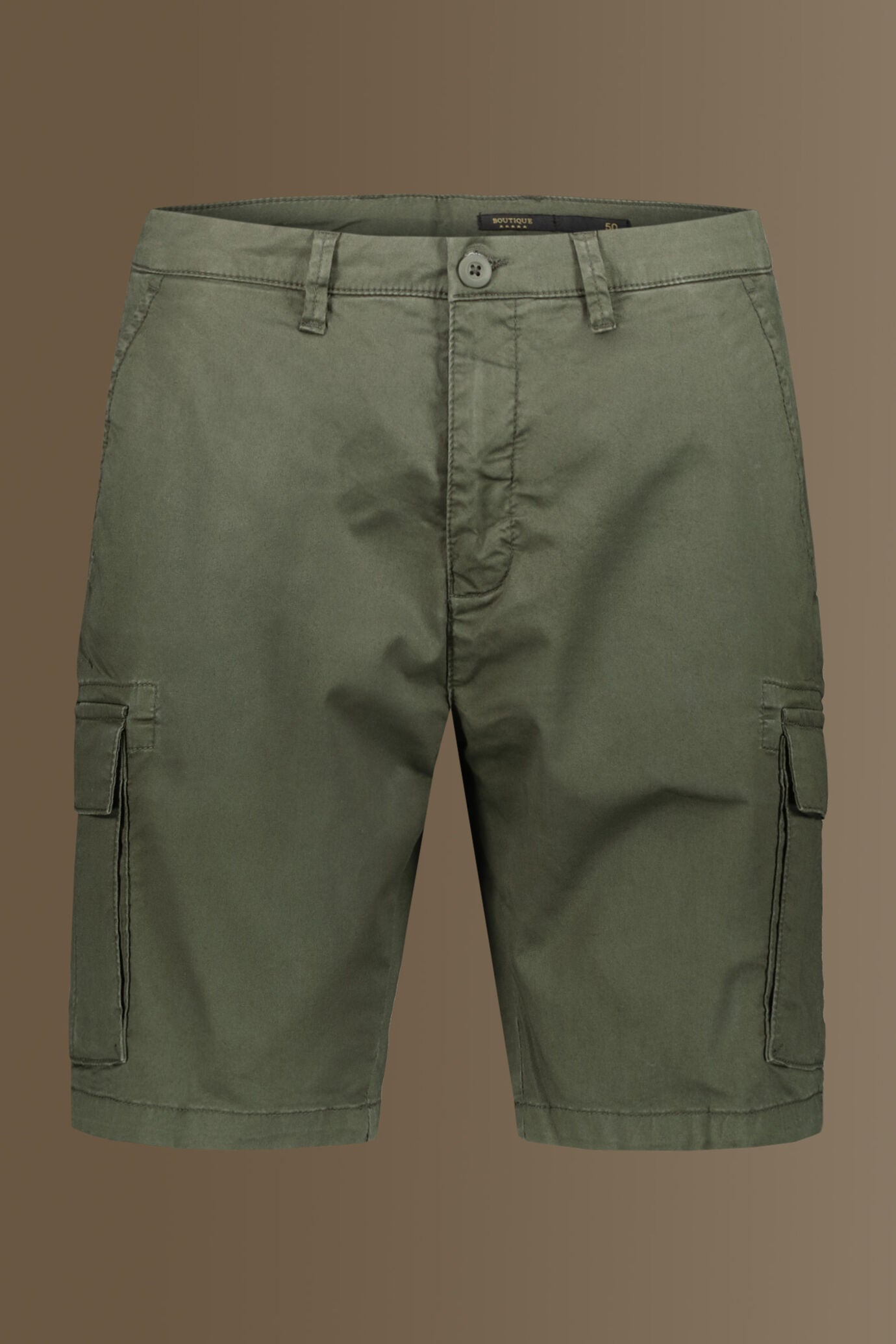 Cargo bermuda twill stretch construction