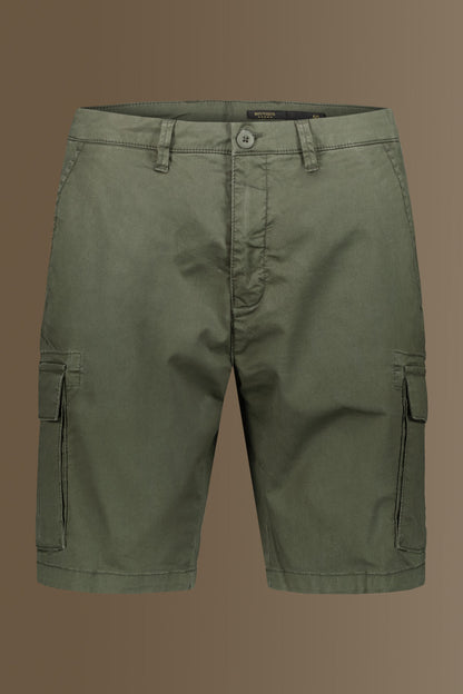 Cargo bermuda twill stretch construction