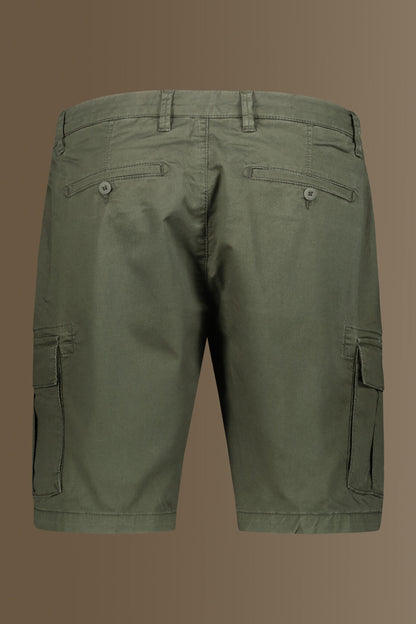 Cargo bermuda twill stretch construction