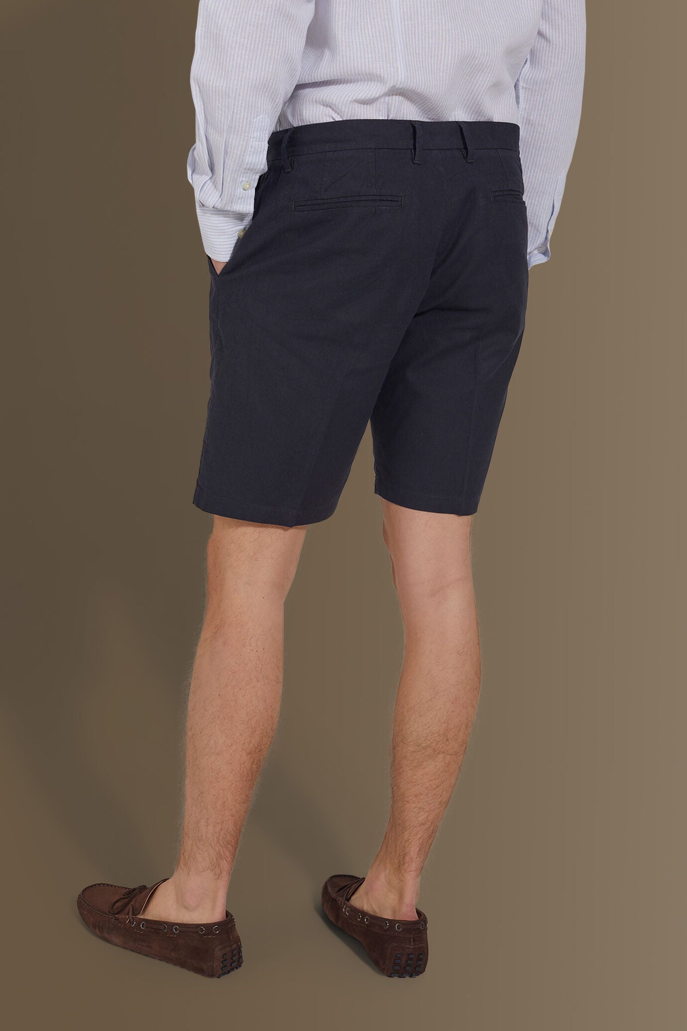 Cargo bermuda twill stretch construction