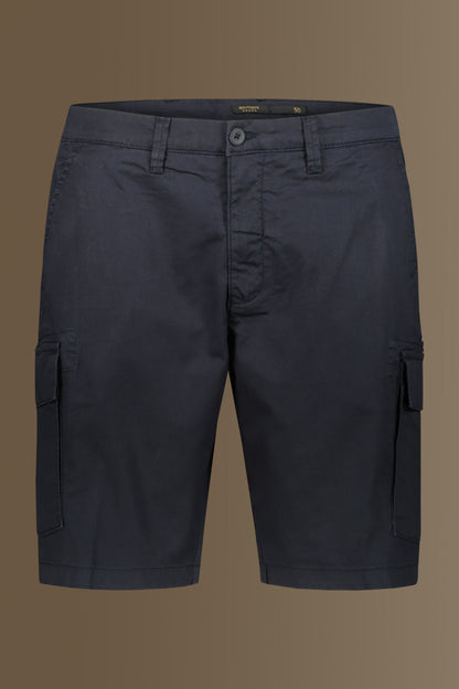 Cargo bermuda twill stretch construction