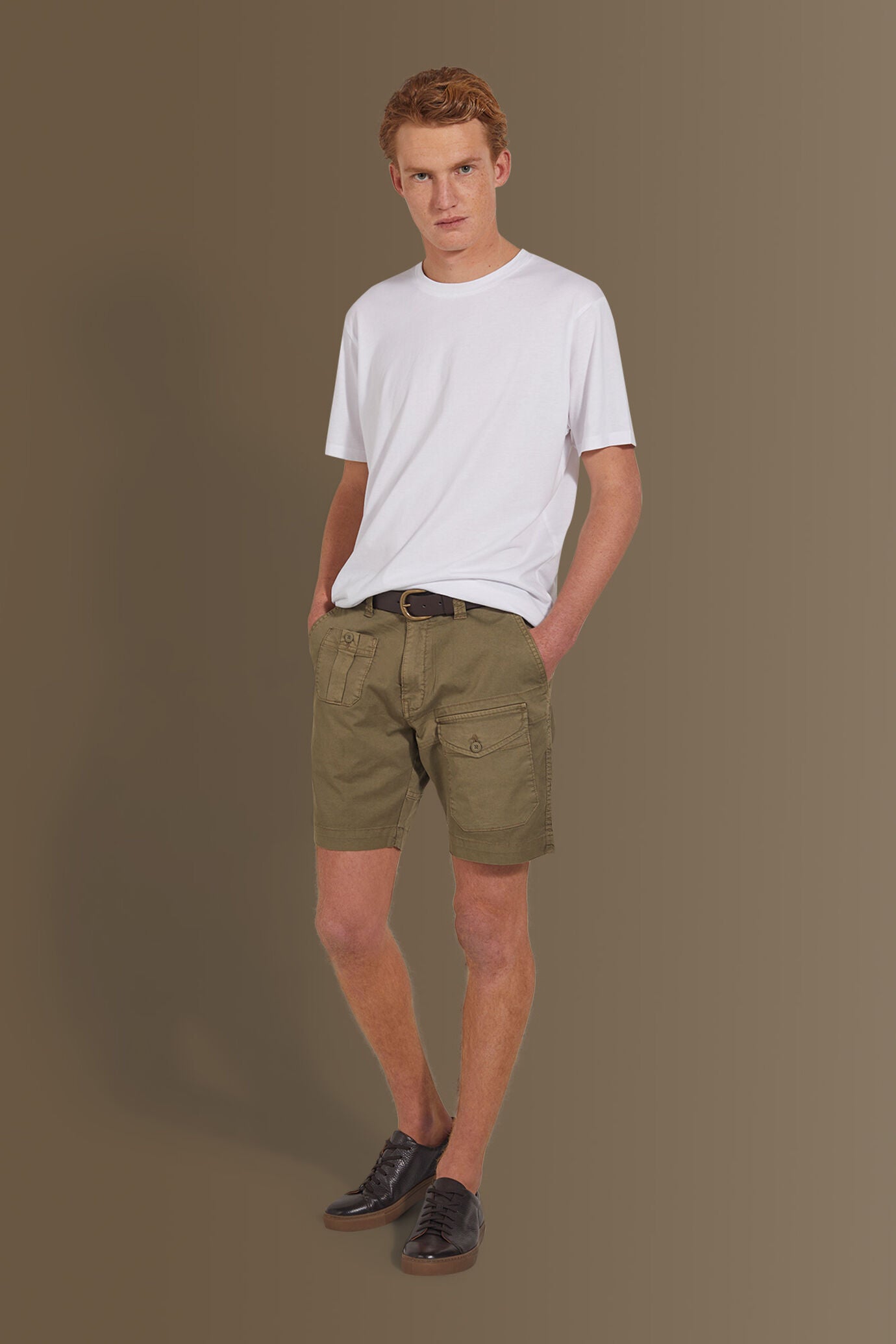 Bermuda with pocktes twill stretch fabric