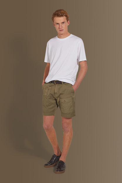 Bermuda with pocktes twill stretch fabric