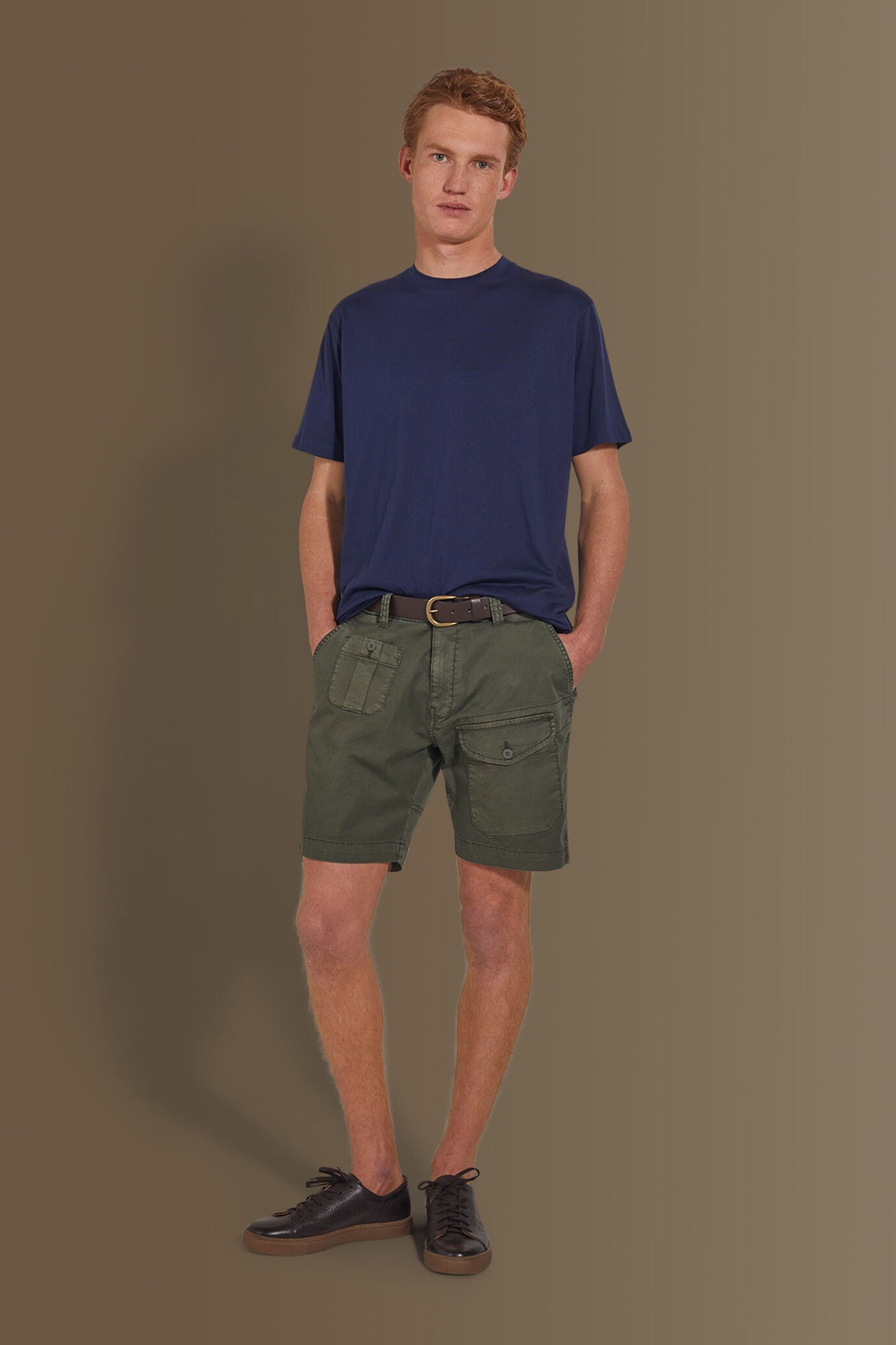 Bermuda with pocktes twill stretch fabric