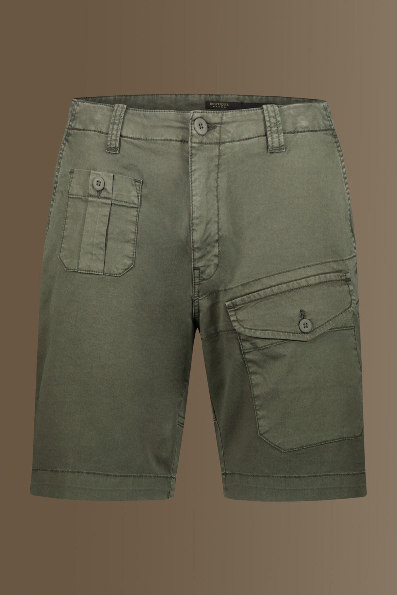 Bermuda with pocktes twill stretch fabric