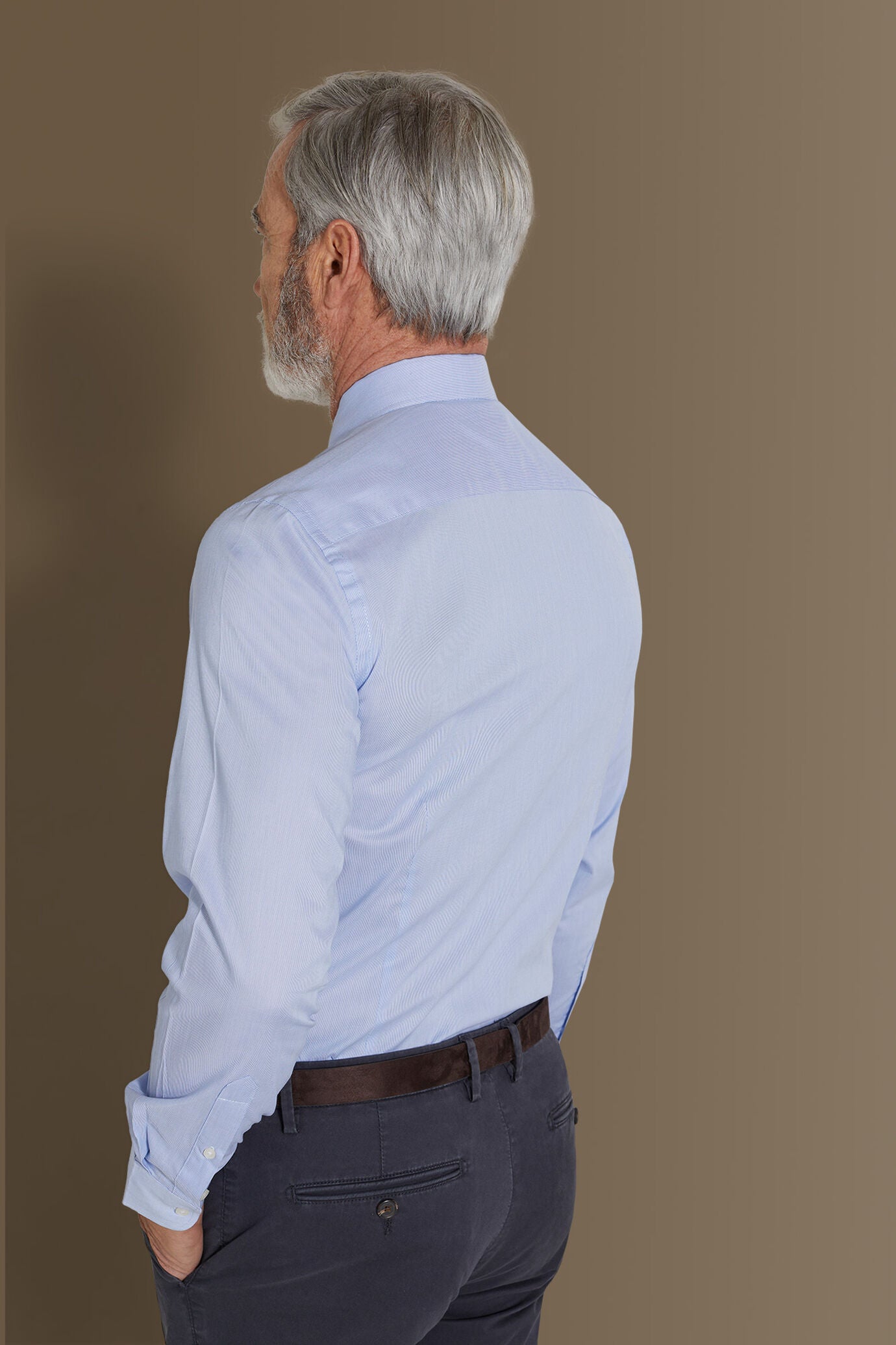 Classic shirt french collar dobby piquet