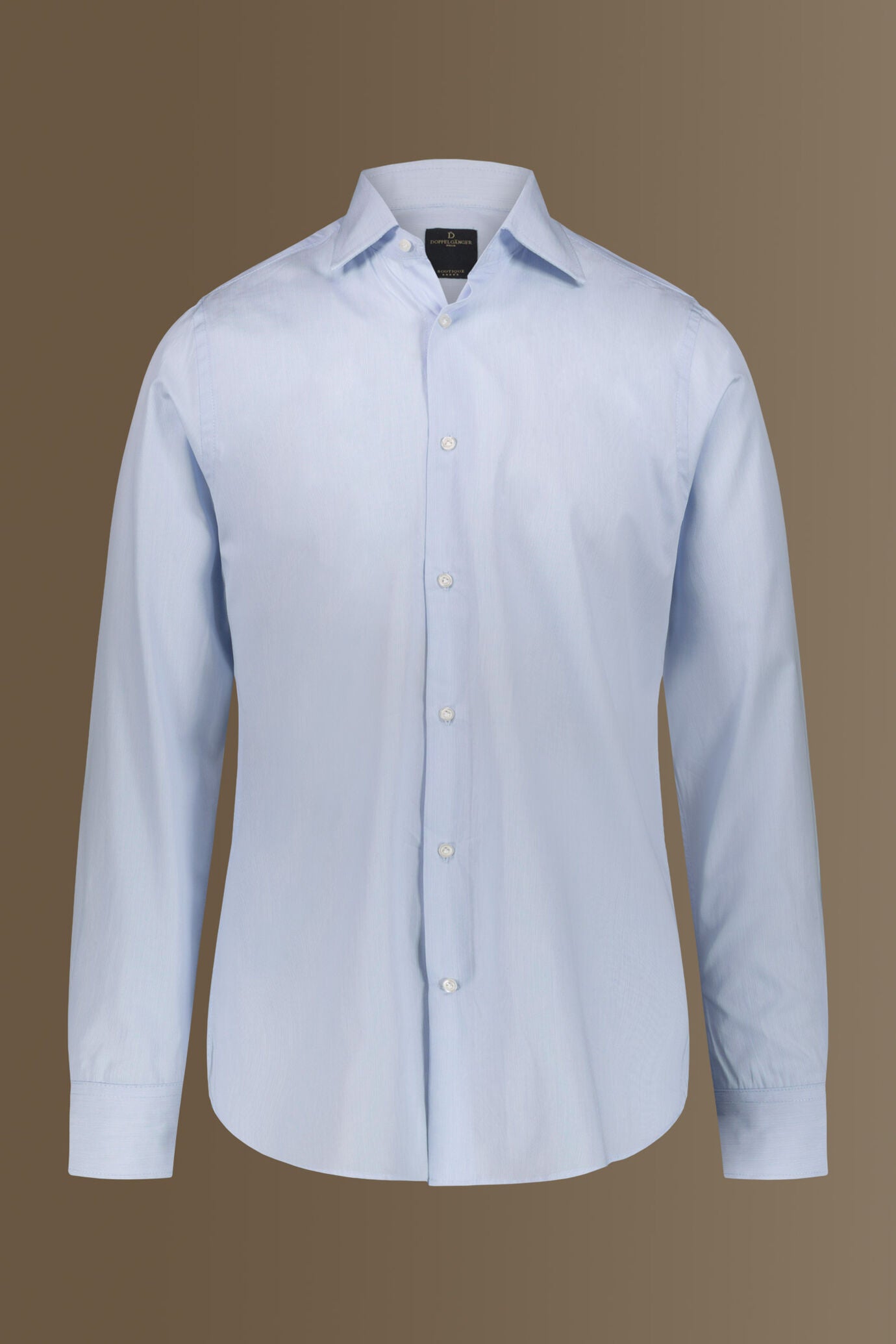 Classic shirt french collar thin stripes fabric