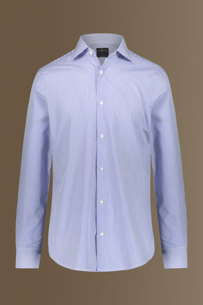 Classic shirt french collar stripes fabric