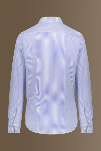 Classic shirt french collar stripes fabric