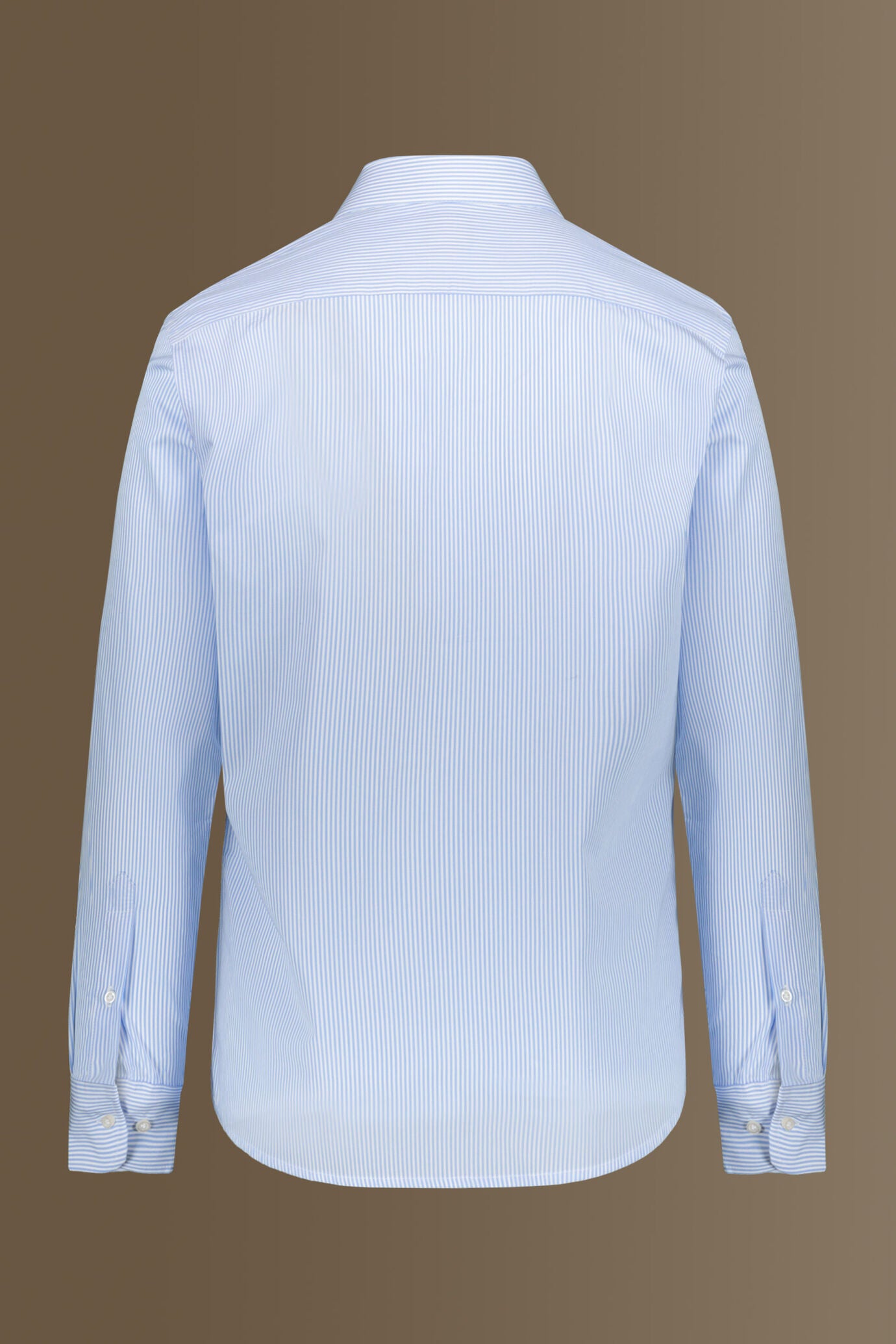 Classic shirt french collar stripes fabric