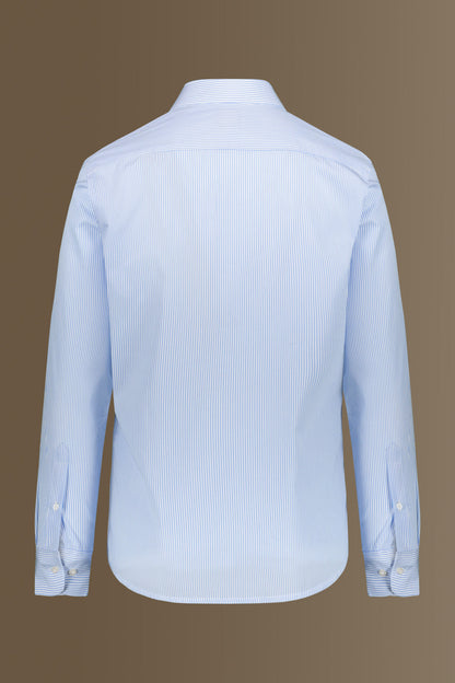 Classic shirt french collar stripes fabric