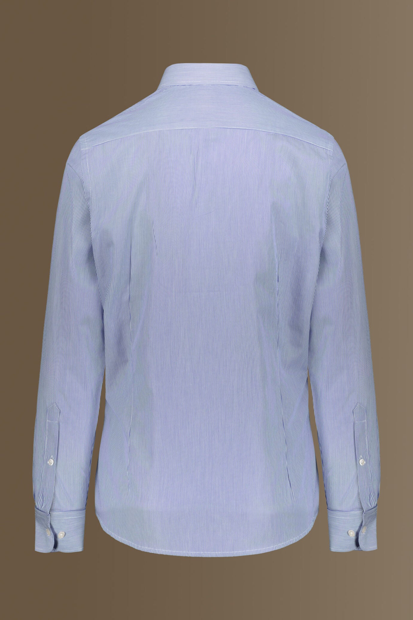 Classic shirt french collar narrow stripes fabric
