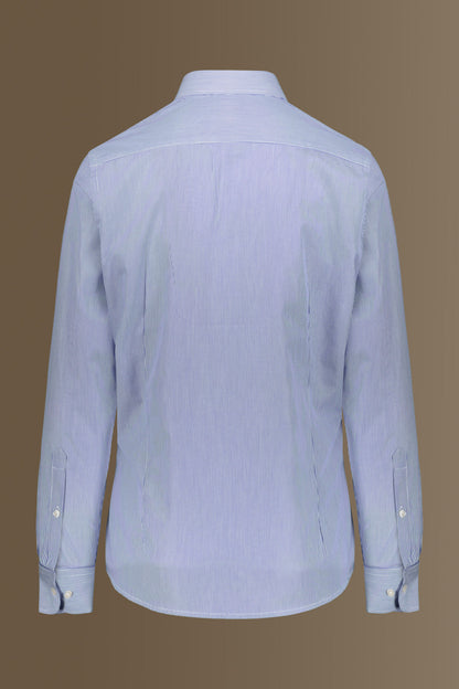Classic shirt french collar narrow stripes fabric