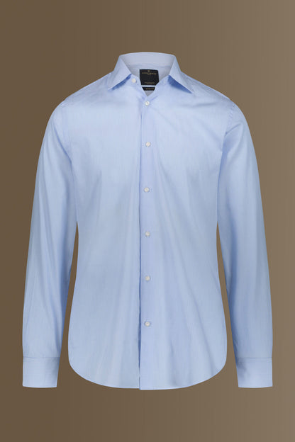 Classic shirt french collar narrow stripes fabric