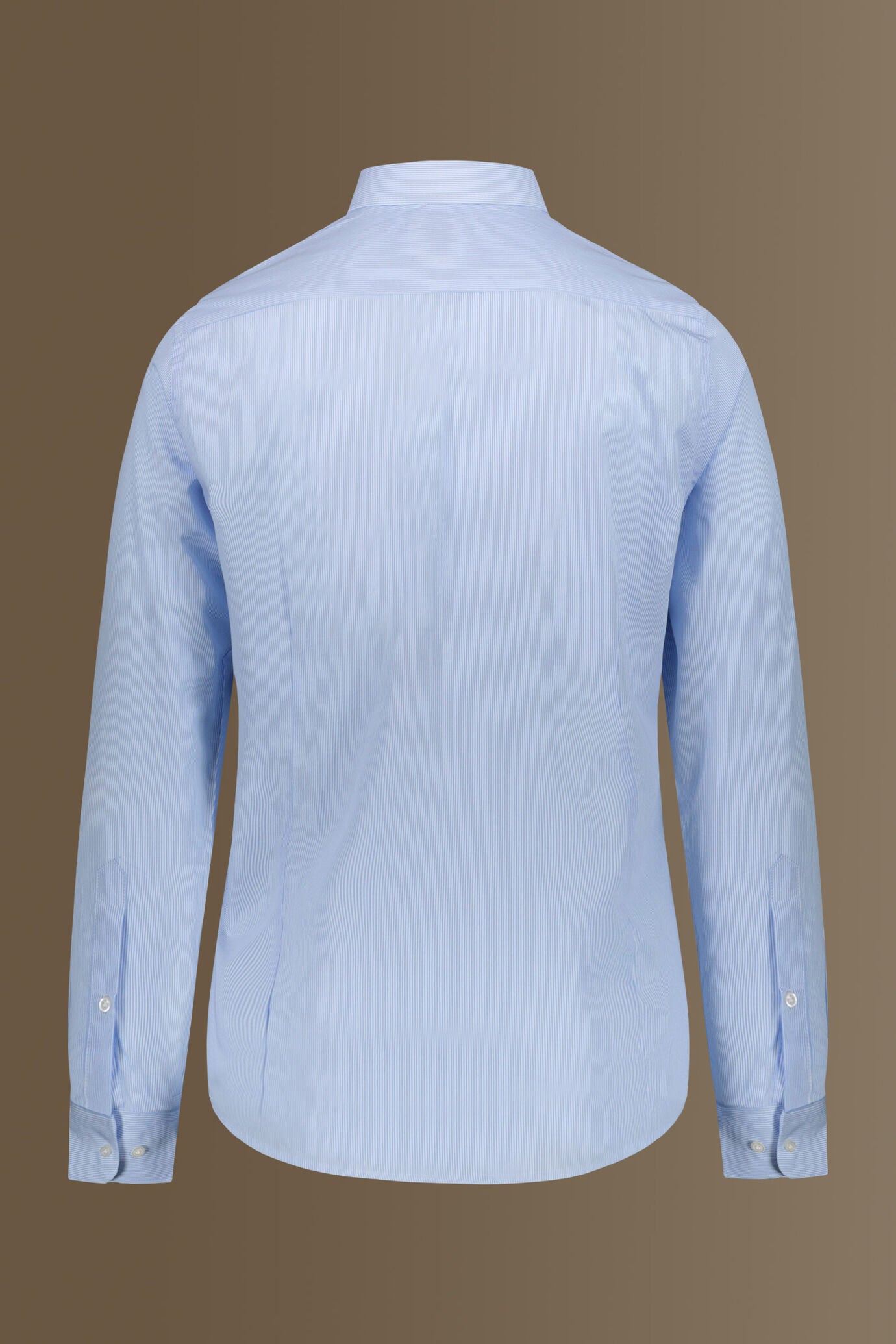 Classic shirt french collar narrow stripes fabric