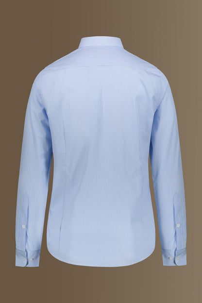 Classic shirt french collar narrow stripes fabric
