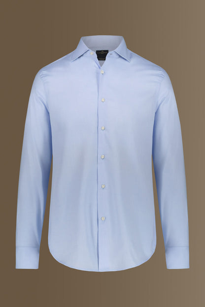 Classic shirt french collar herringbone fabric