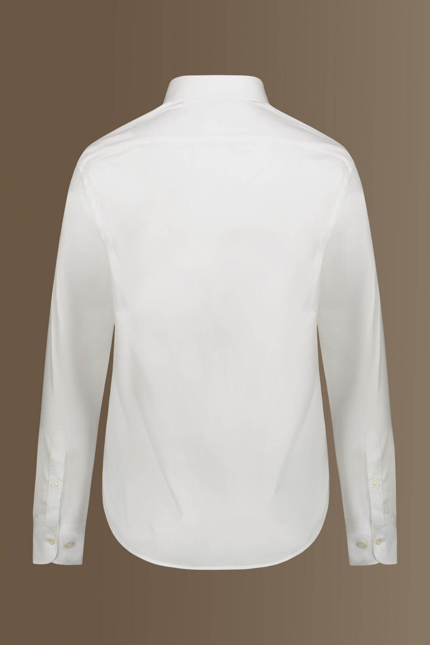 Classic shirt french collar herringbone fabric
