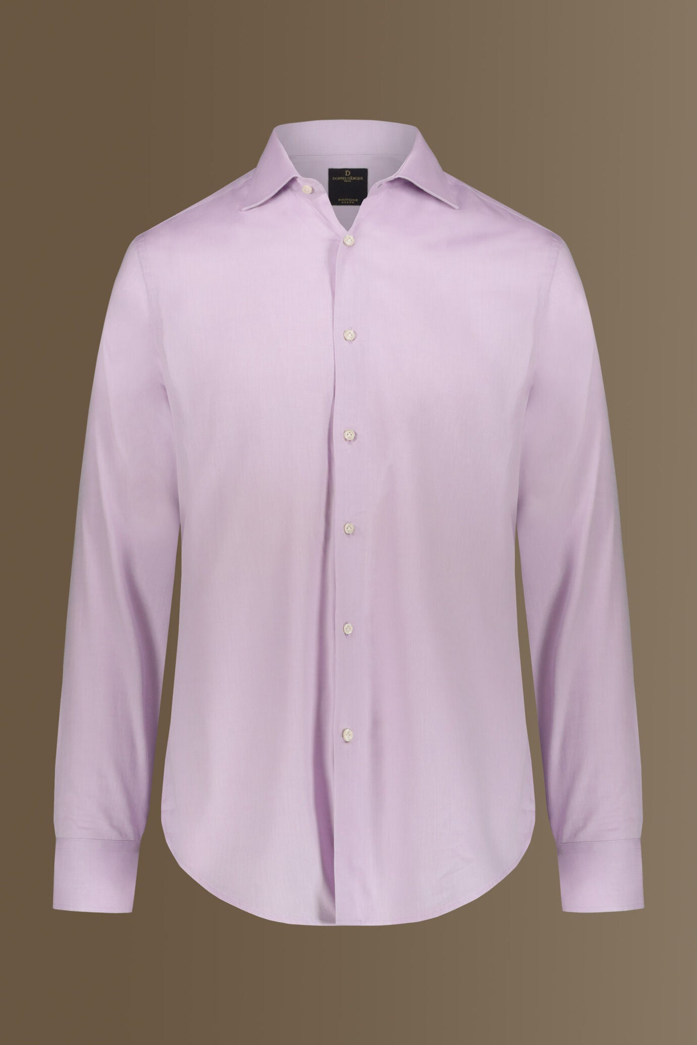Classic shirt french collar herringbone fabric
