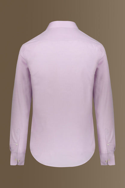 Classic shirt french collar herringbone fabric