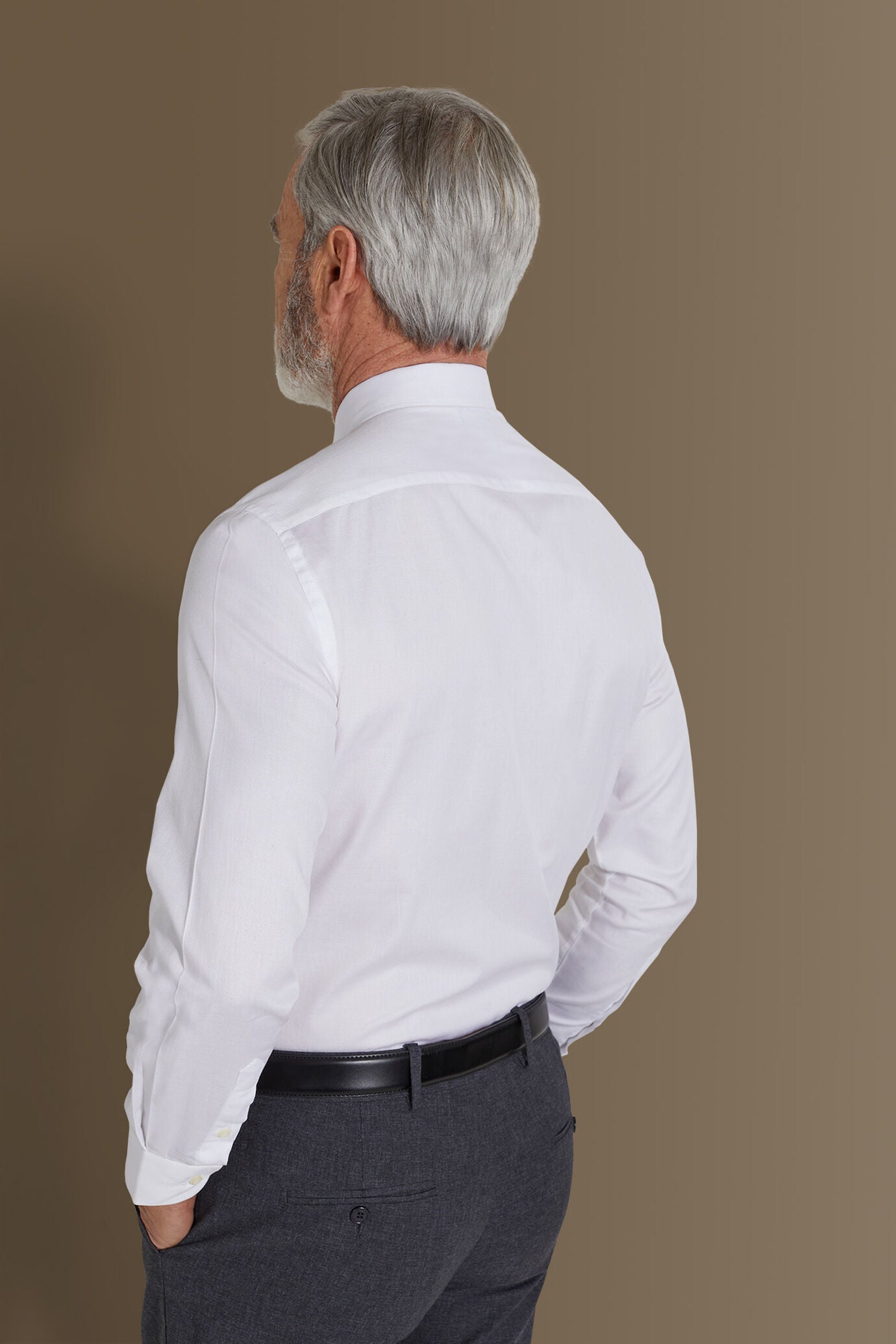 Classic shirt french collar dobby fabric