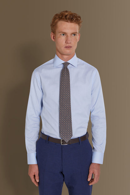 Classic shirt french collar dobby fabric