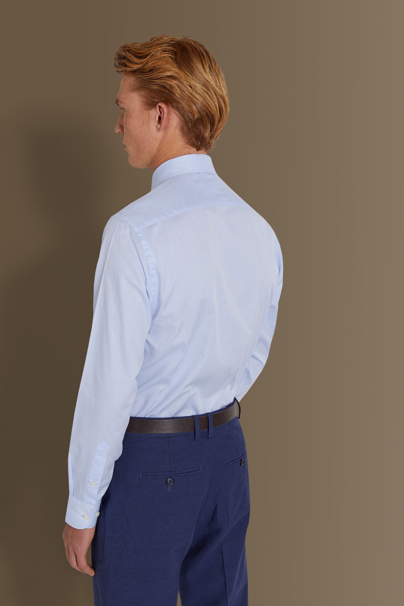 Classic shirt french collar dobby fabric
