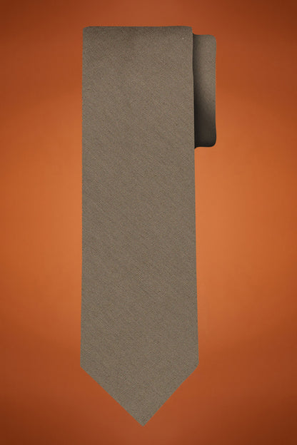 Linen blend tie solid colour