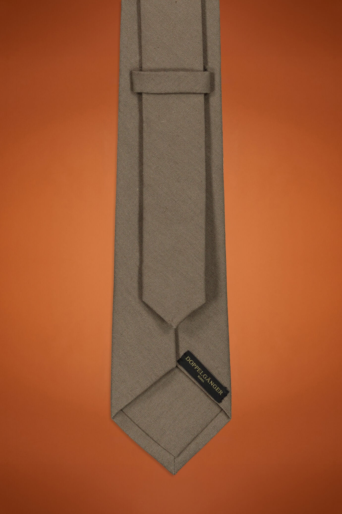 Linen blend tie solid colour