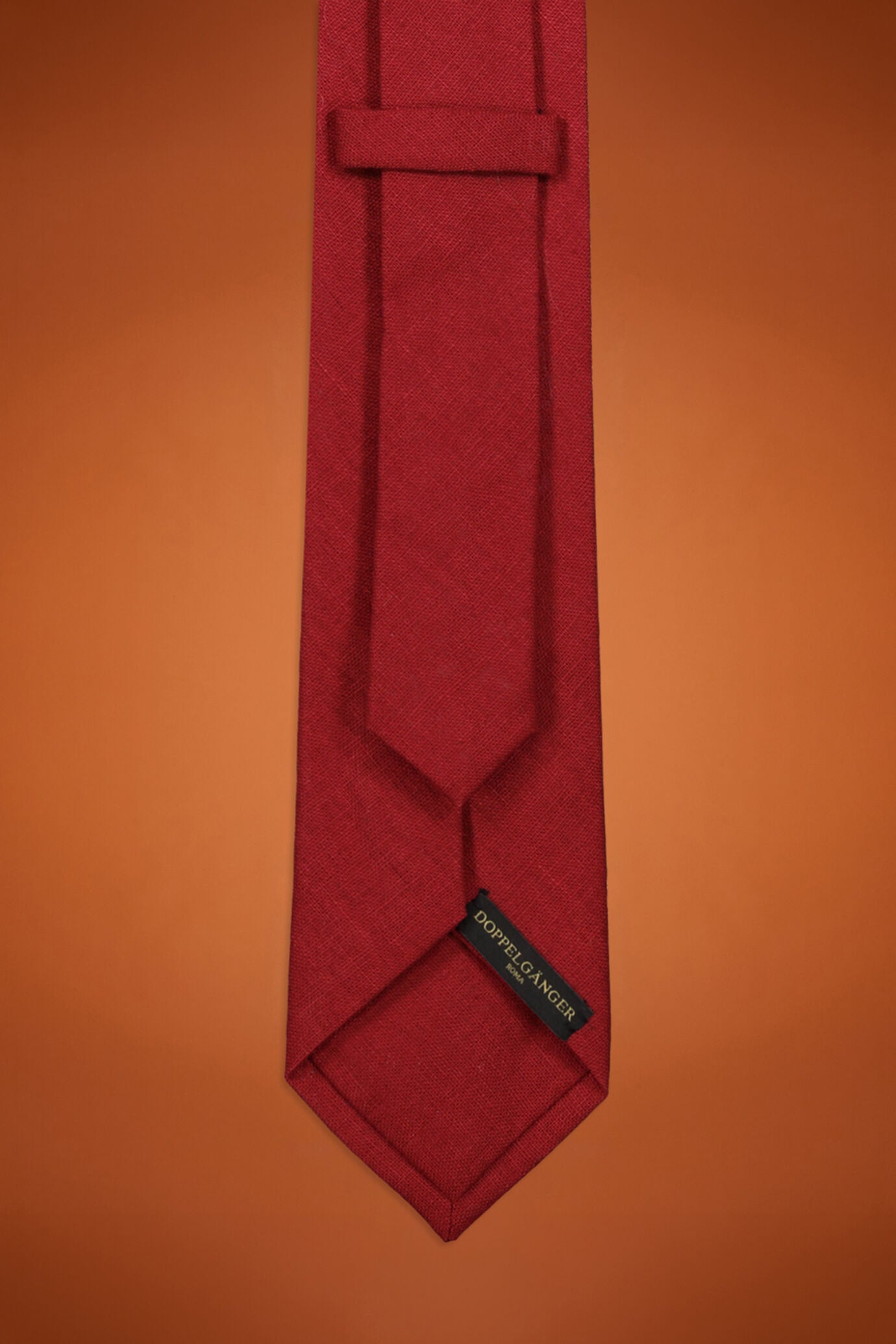 Linen blend tie solid colour