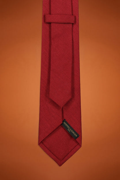 Linen blend tie solid colour