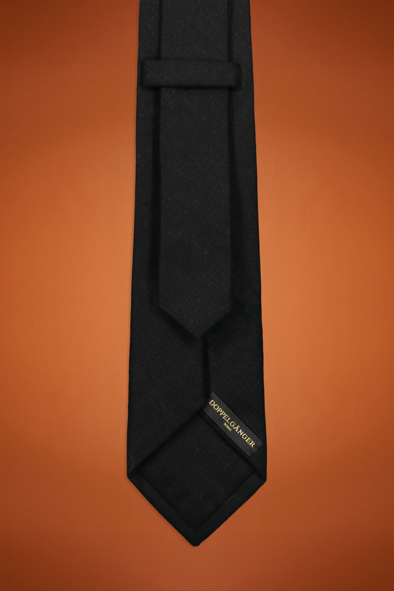 Linen blend tie solid colour