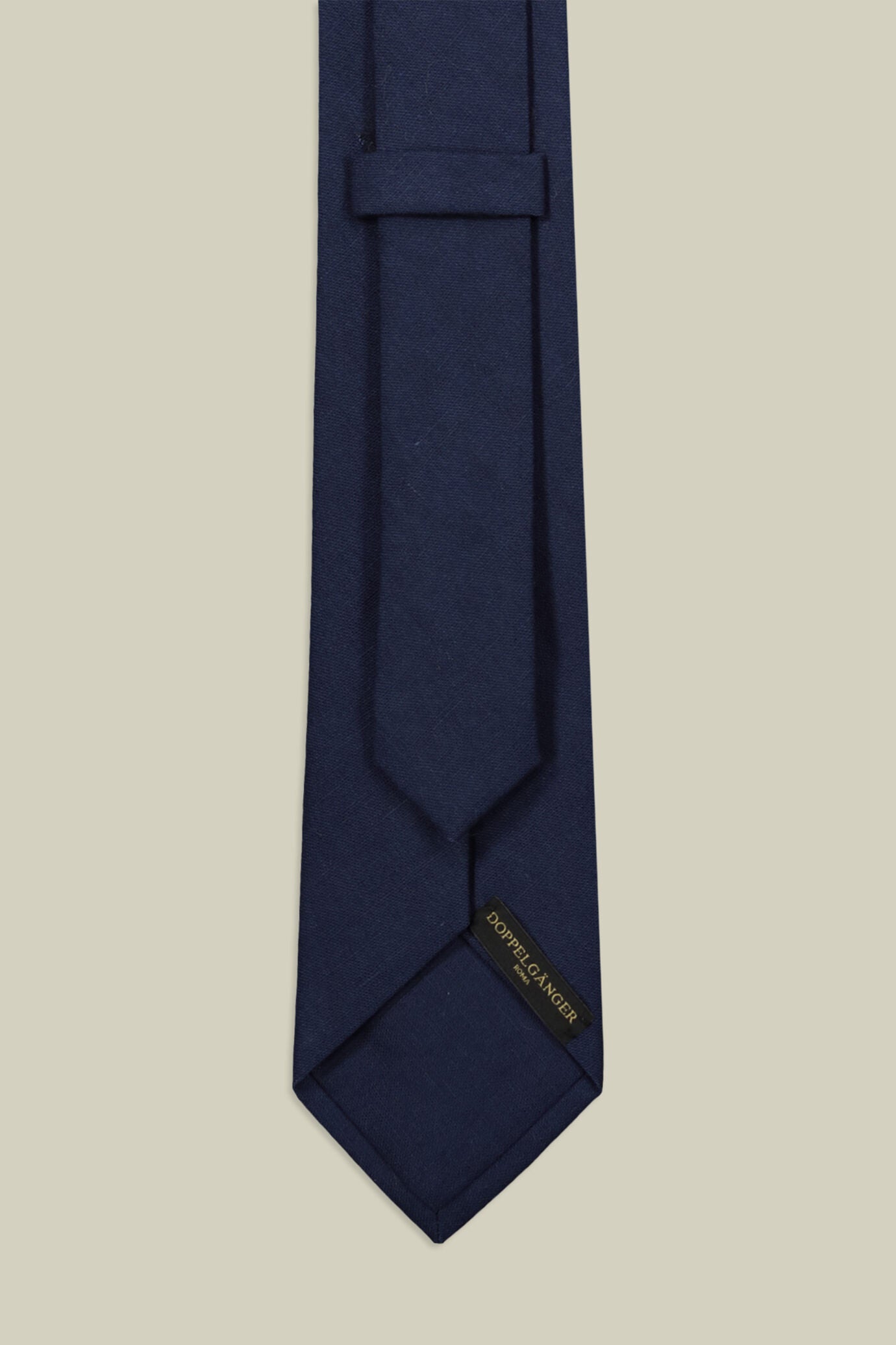 Linen blend tie solid colour