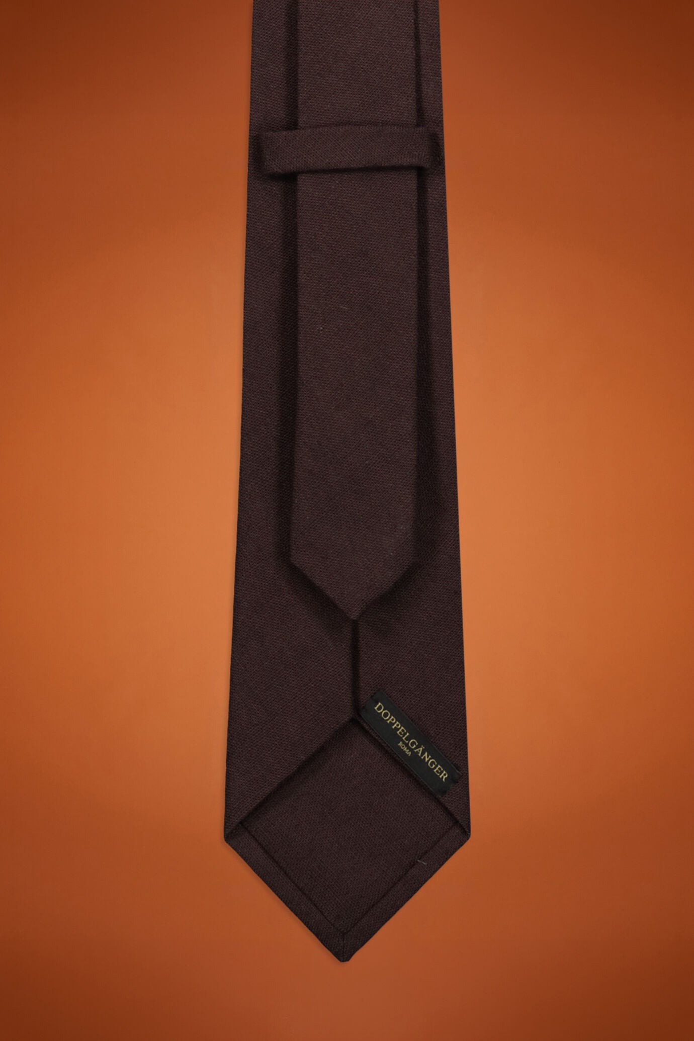 Linen blend tie solid colour