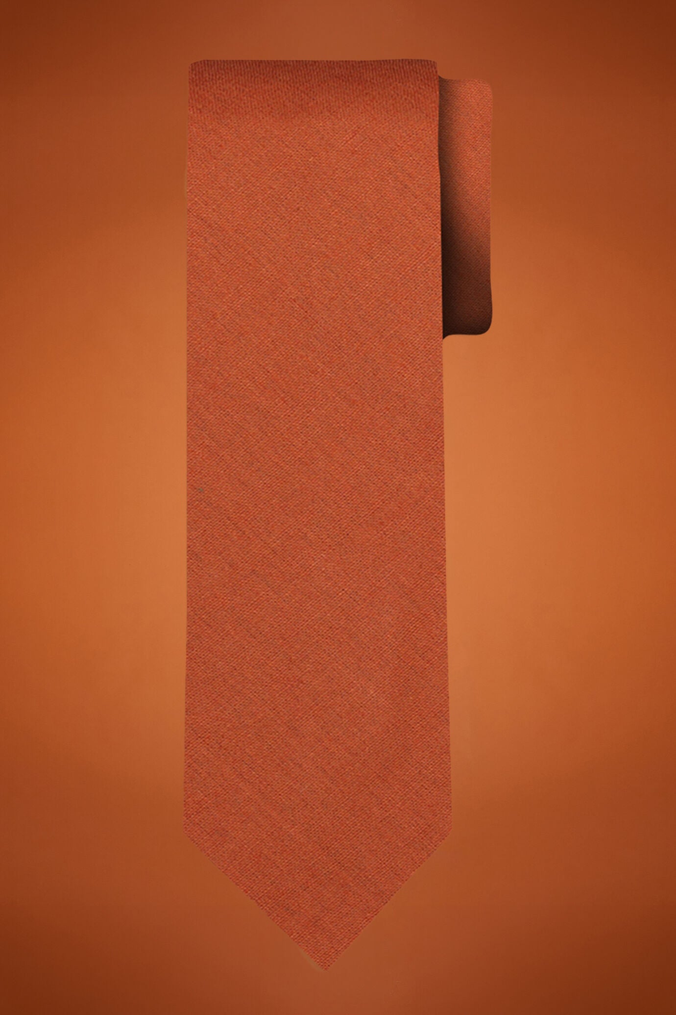 Linen blend tie solid colour