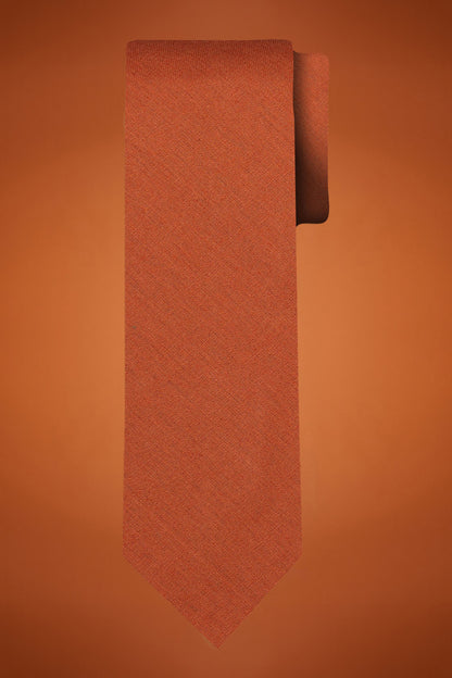 Linen blend tie solid colour